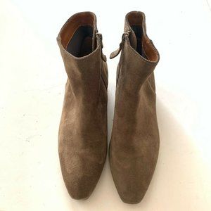 NEW! Aquatalia Fuoco Suede Stacked Heel Bootie